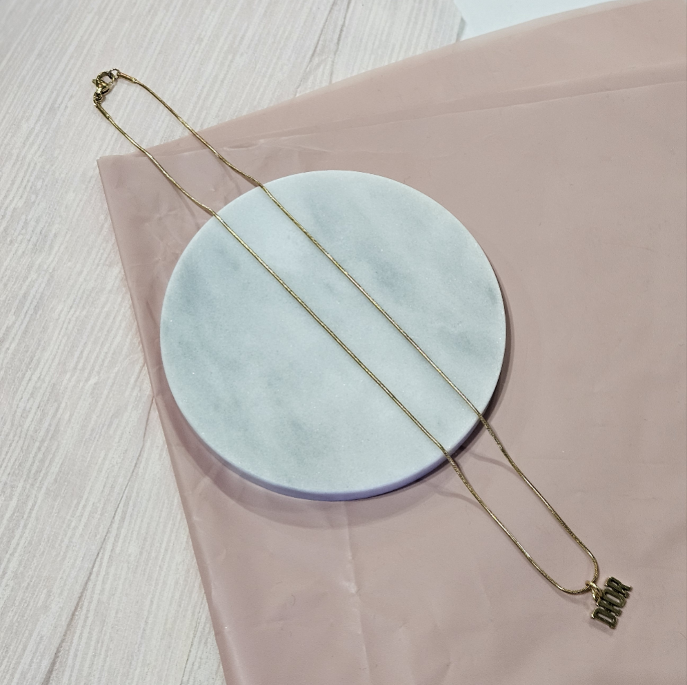 Dior Dainty Vintage Gold Necklace (Redesigned)