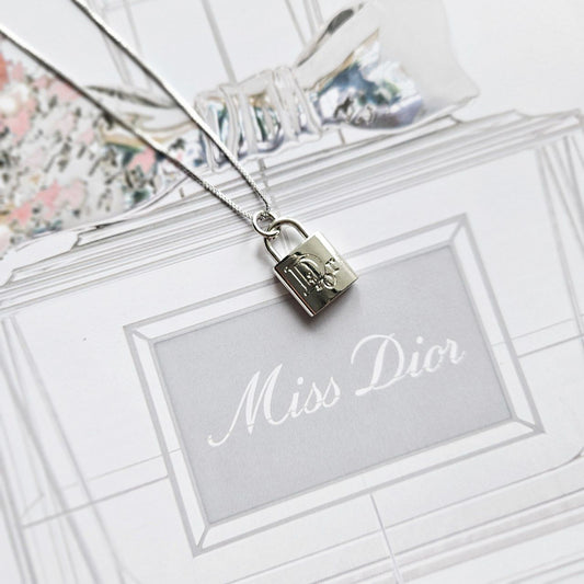 Dior Silver Lock Necklace (Redesigned)