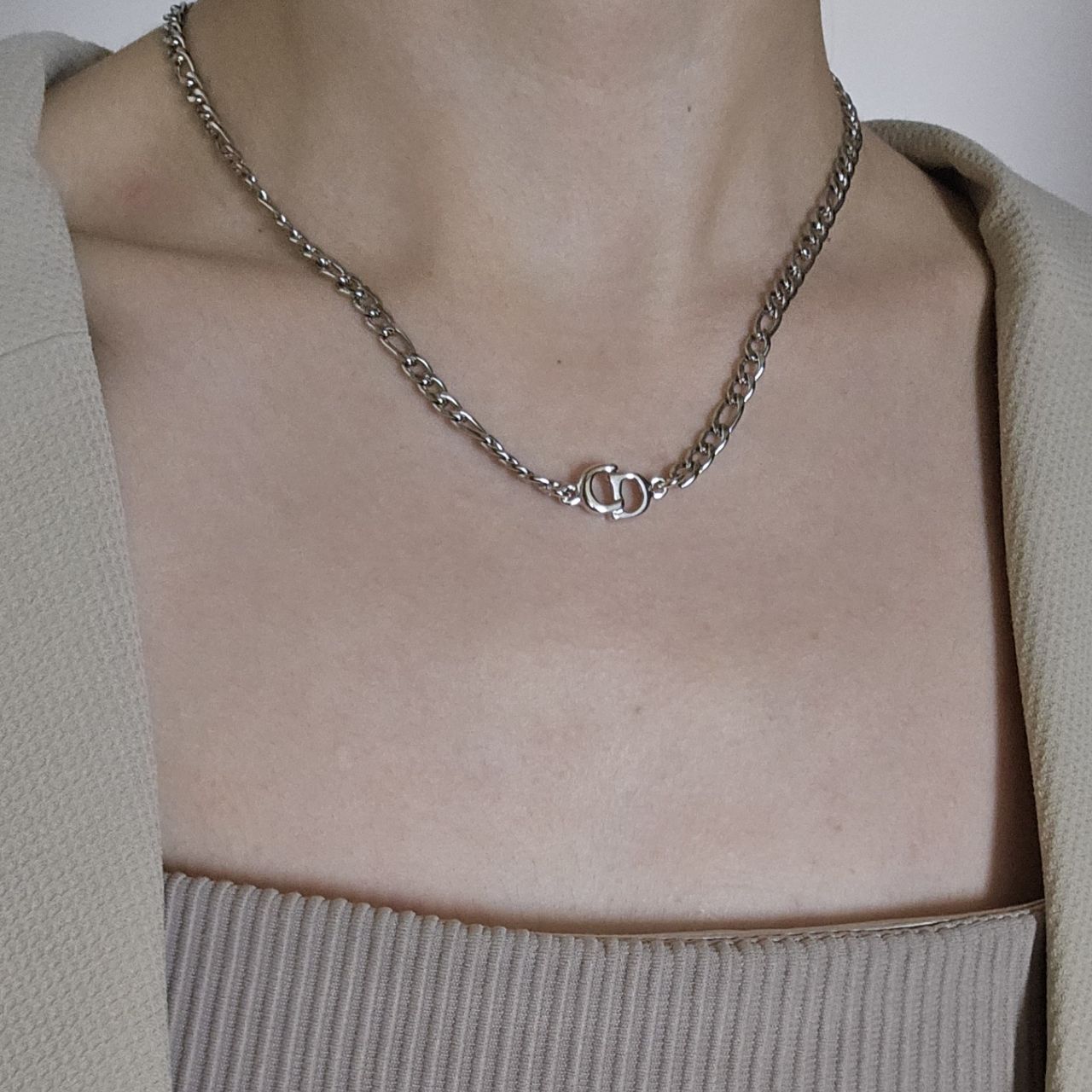 CD Dior Silver Choker Necklace (Redesigned)