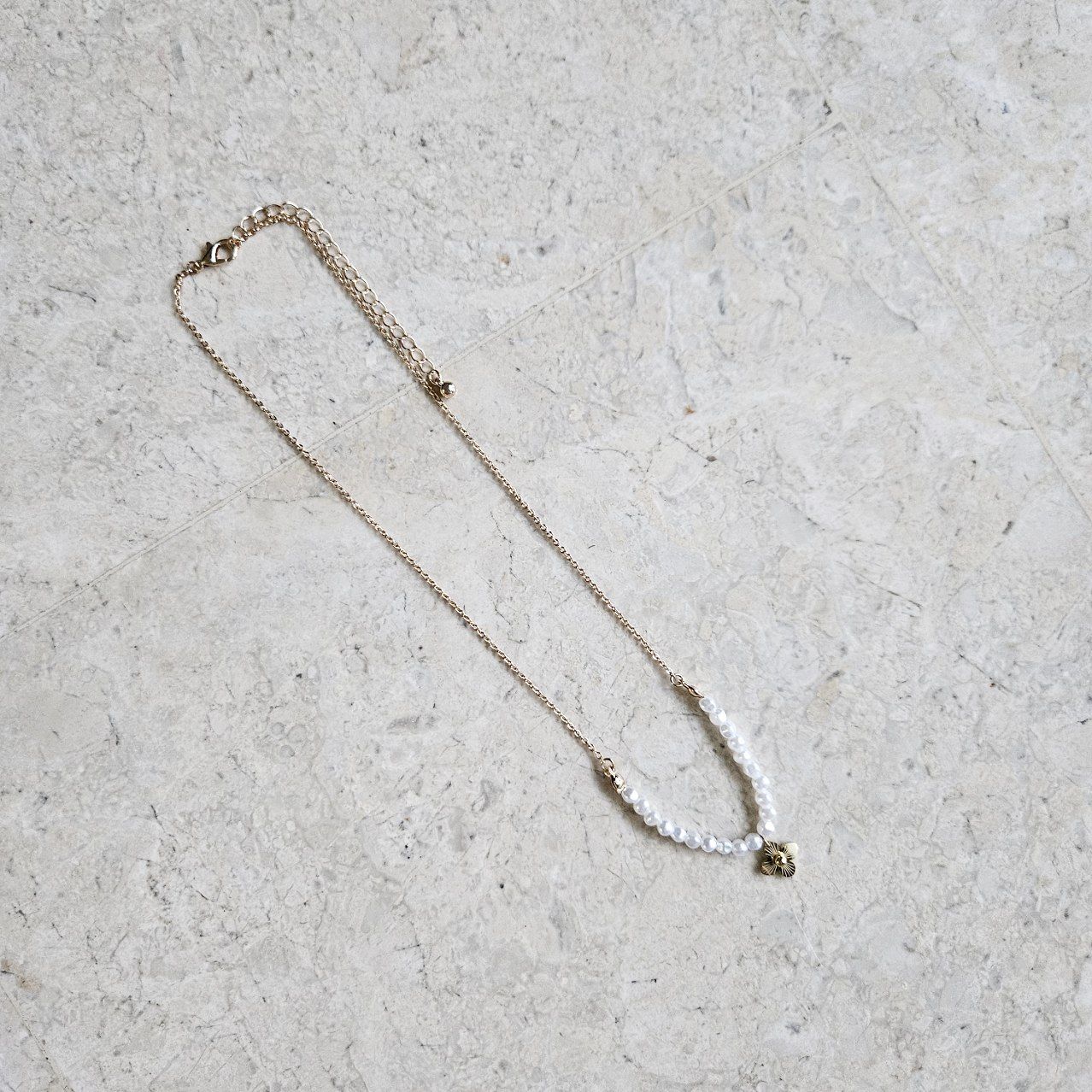 LV Textured Flower Necklace