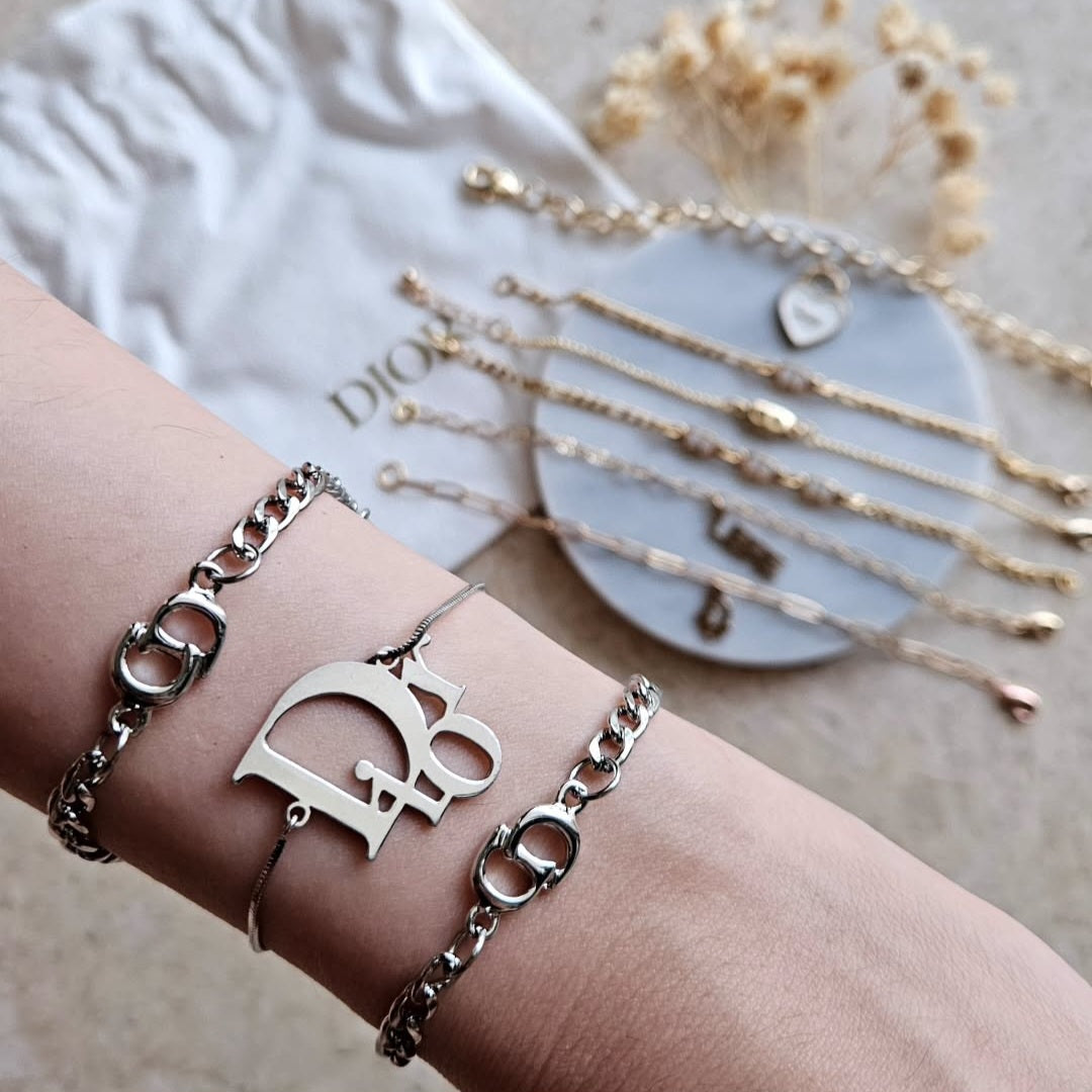 Christian Dior Oblique Logo Bracelet (Redesigned)