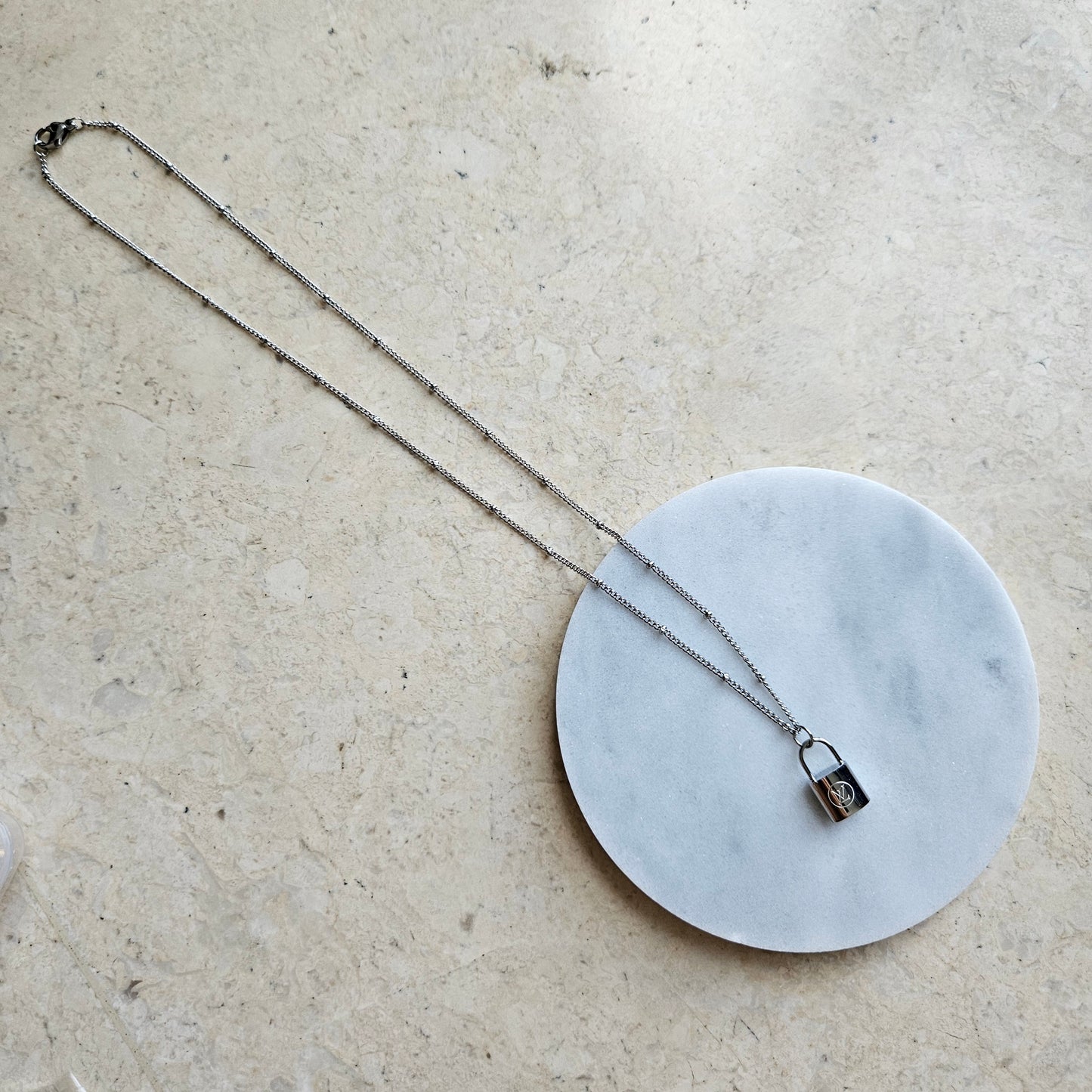 Dainty LV Lock Necklace (Redesigned)