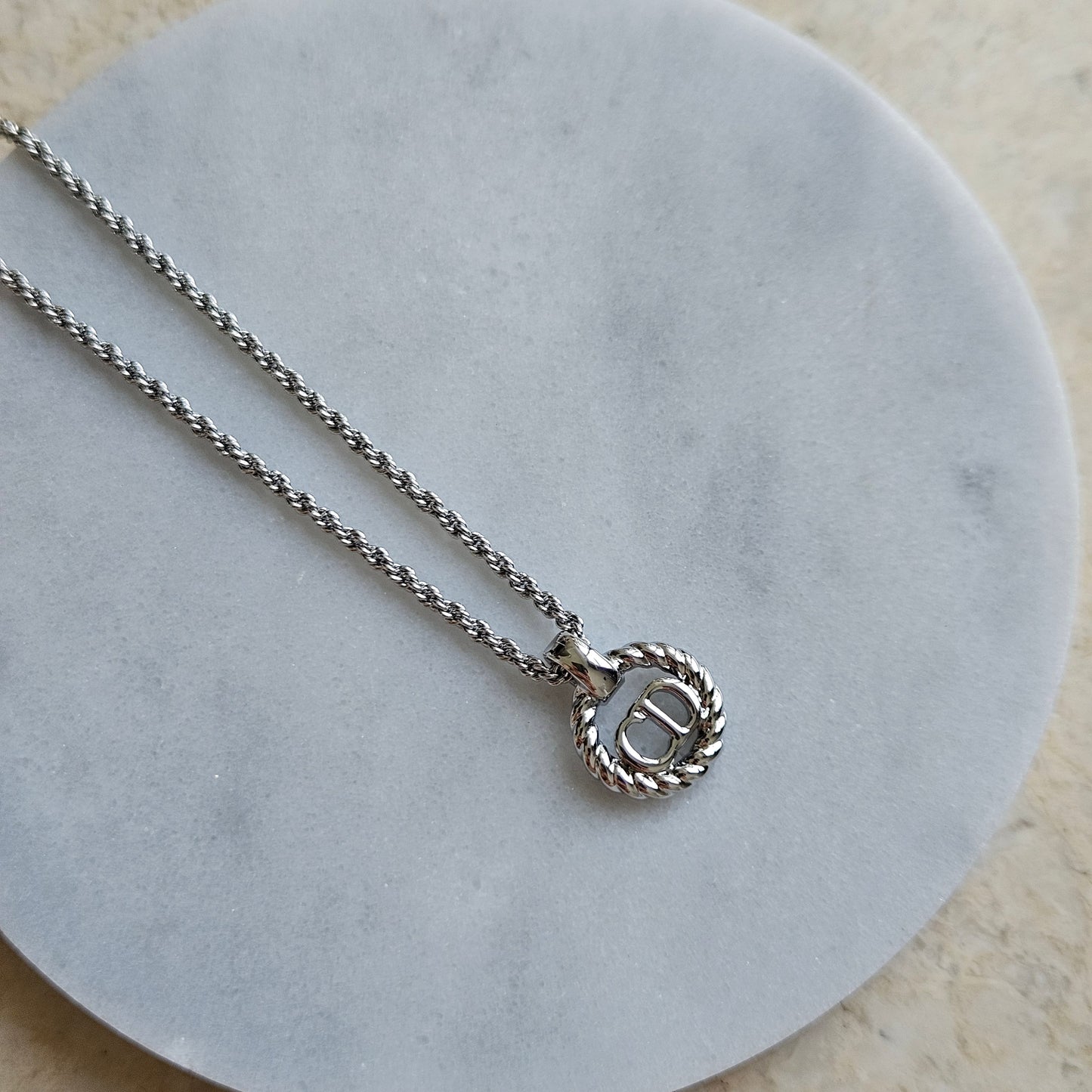 CD Vintage Silver Wreath Necklace (Redesigned)