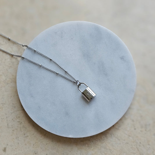 Dainty LV Lock Necklace (Redesigned)