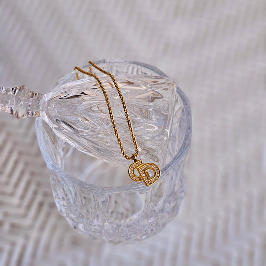 Dior Rhinestone Vintage Gold Necklace (Original)