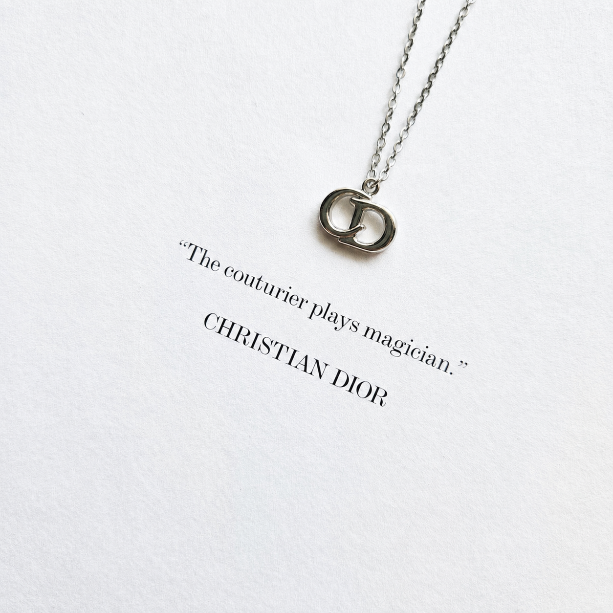 Dior CD Silver Necklace (Redesigned)