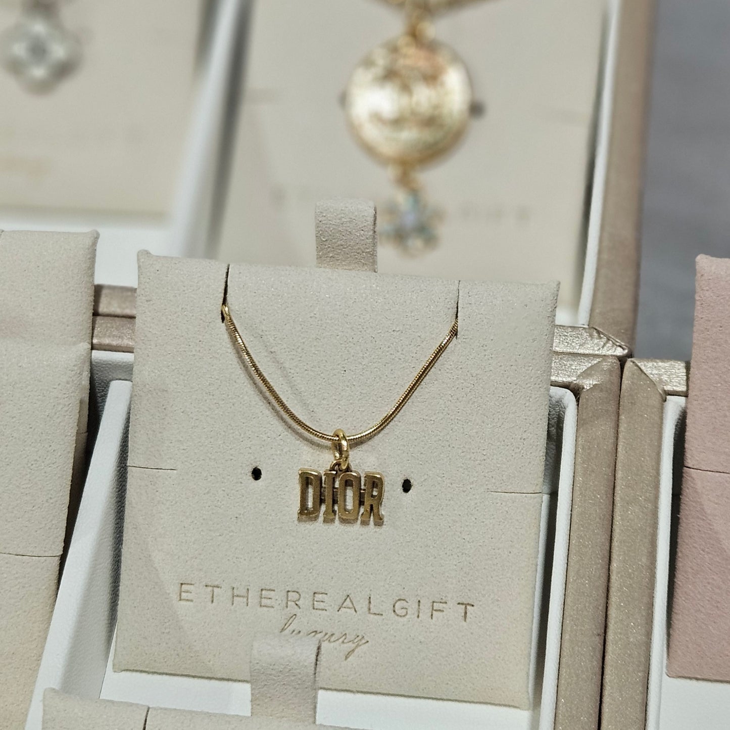Dior Dainty Vintage Gold Necklace (Redesigned)