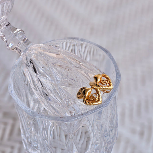 Christian Dior Vintage Gold Heart Clip-On (Original)