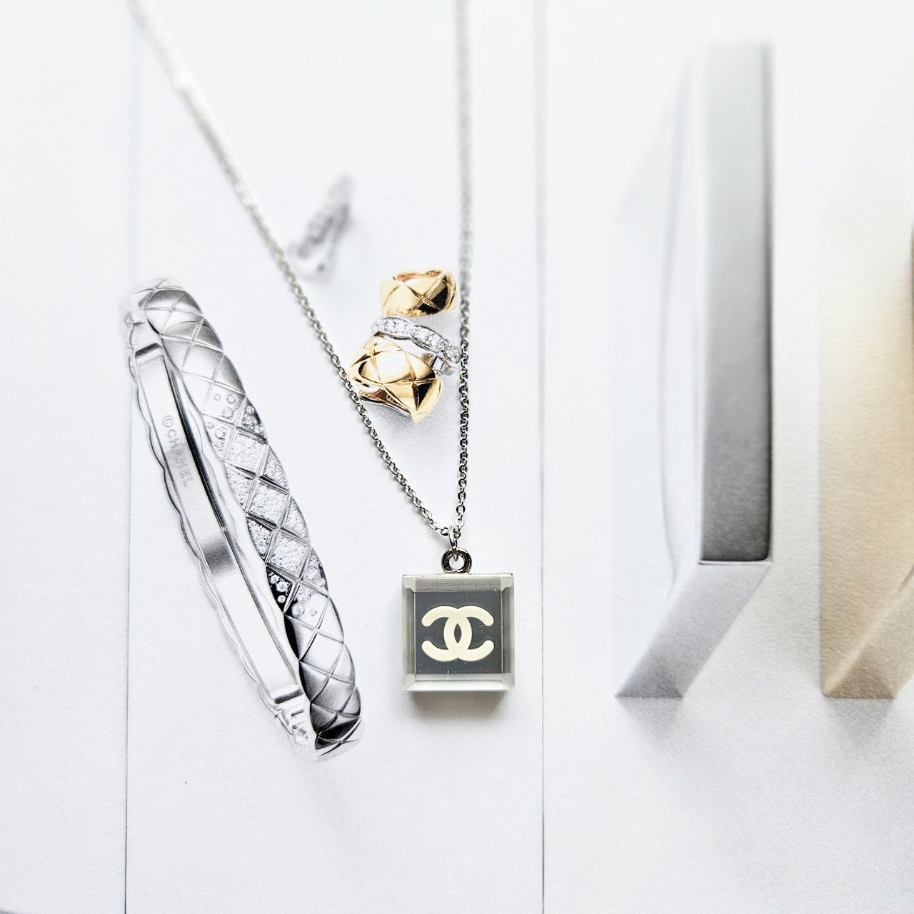 Chanel Mirrored Glass 2003 Cruise Collection Necklace (Redesigned)