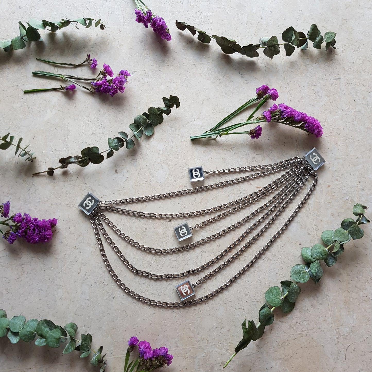 Chanel Mirrored Glass 2003 Cruise Collection Necklace (Redesigned)