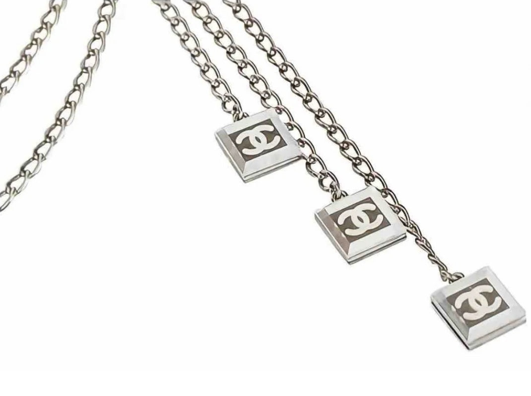 Chanel Mirrored Glass 2003 Cruise Collection Necklace (Redesigned)