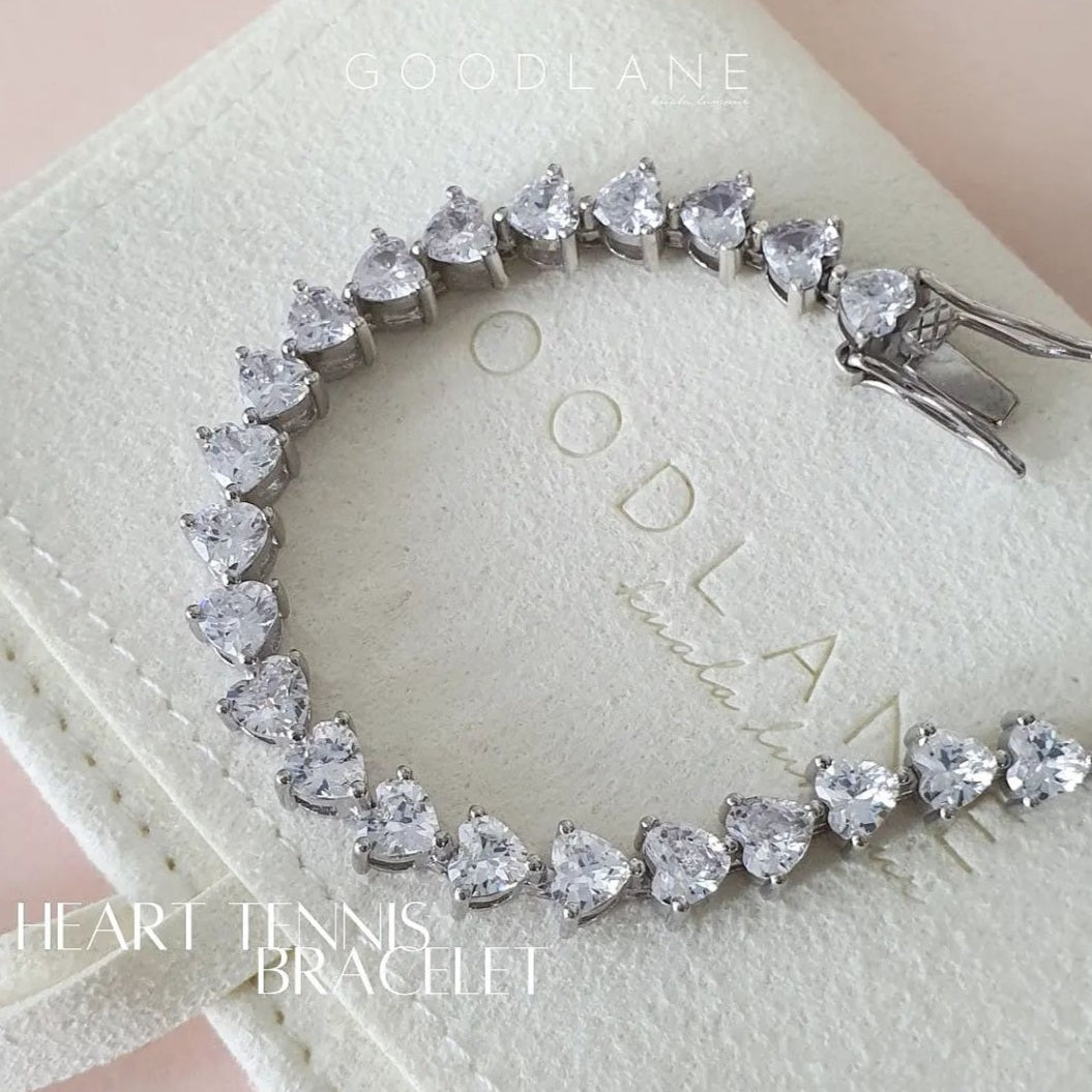 Heart Tennis Bracelet