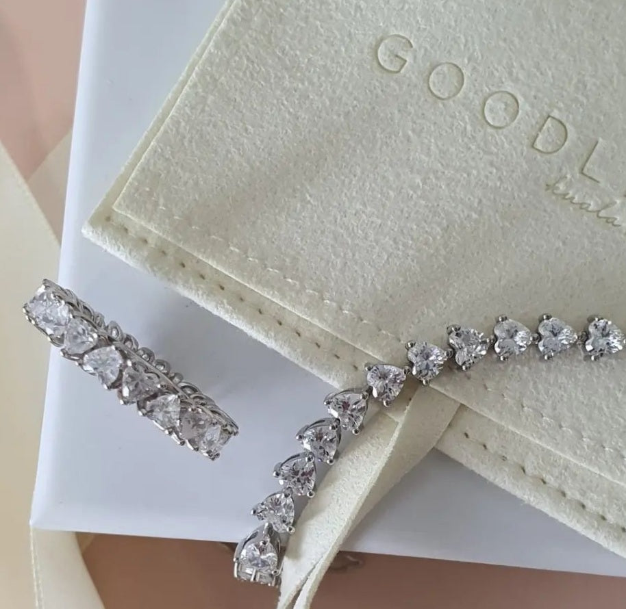 Heart Tennis Bracelet