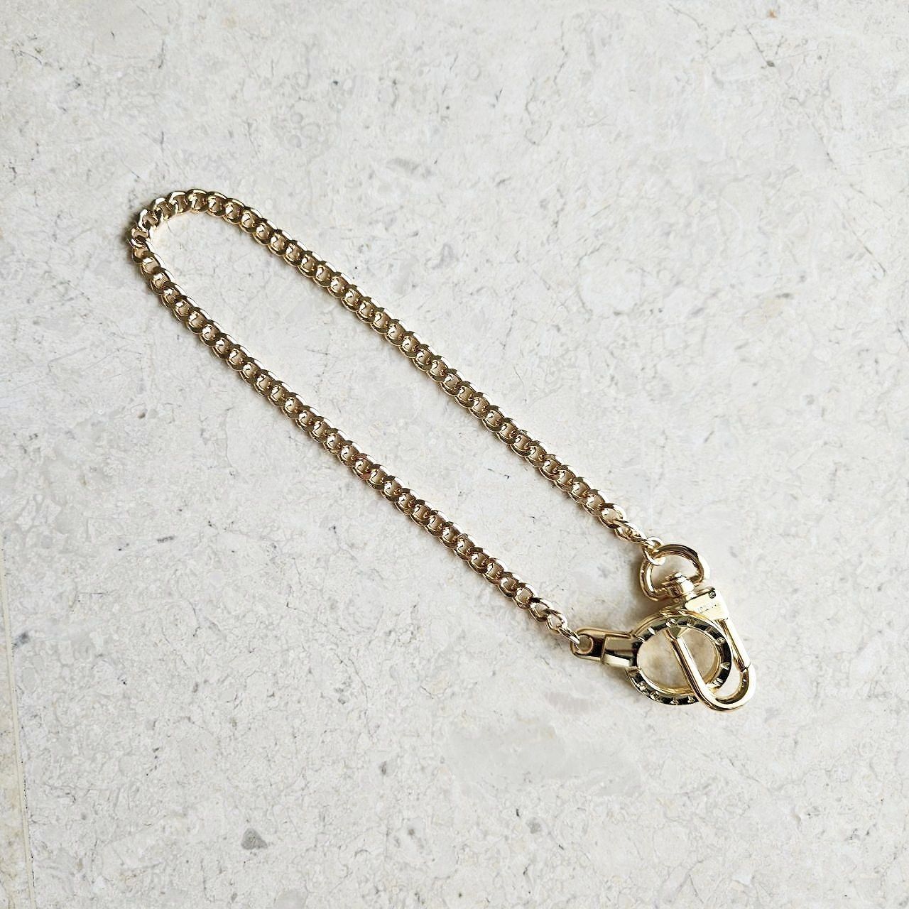 LV Gold Double Clasp Necklace