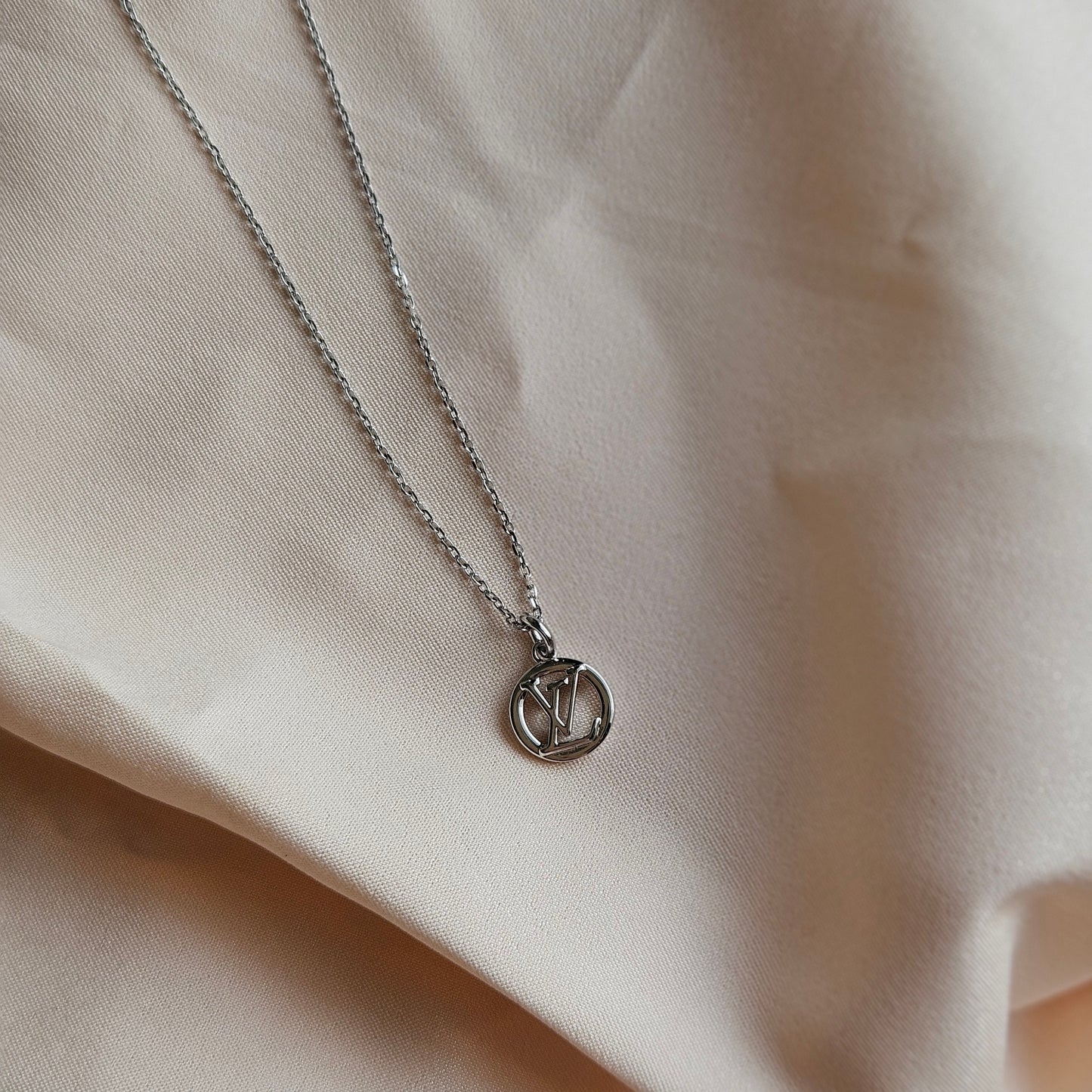 LV Silver Dainty Necklace (Redesigned)
