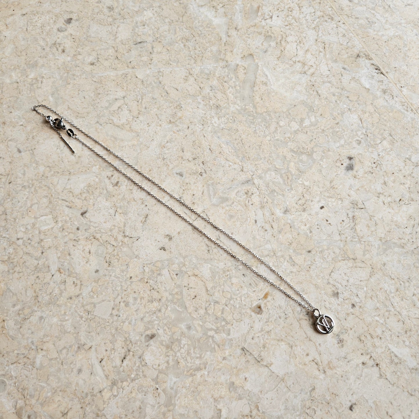LV Silver Dainty Necklace (Redesigned)