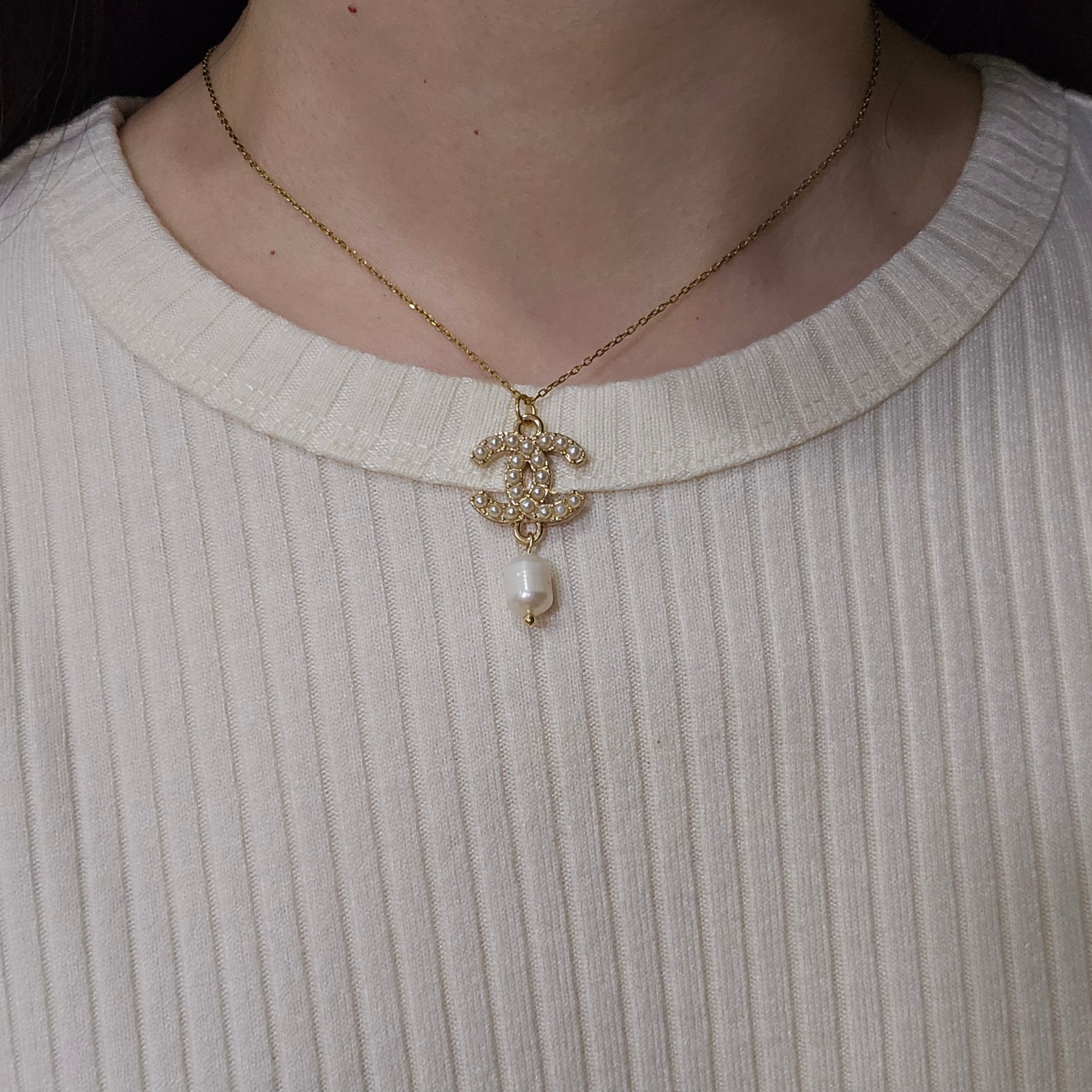 Chanel Pearl Gold Necklace (Redesigned) - Ethereal Gift