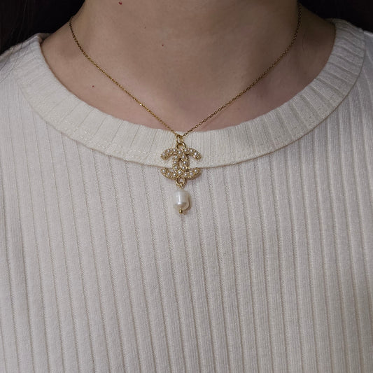 Chanel Pearl Gold Necklace (Redesigned) - Ethereal Gift