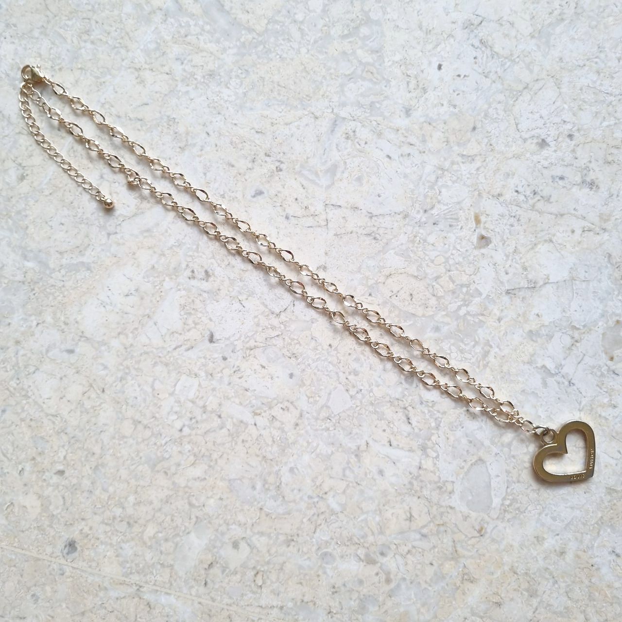 LV Hollow Gold Heart Necklace