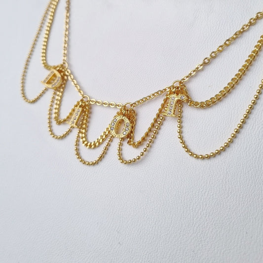 Dior Vintage Spellout Necklace