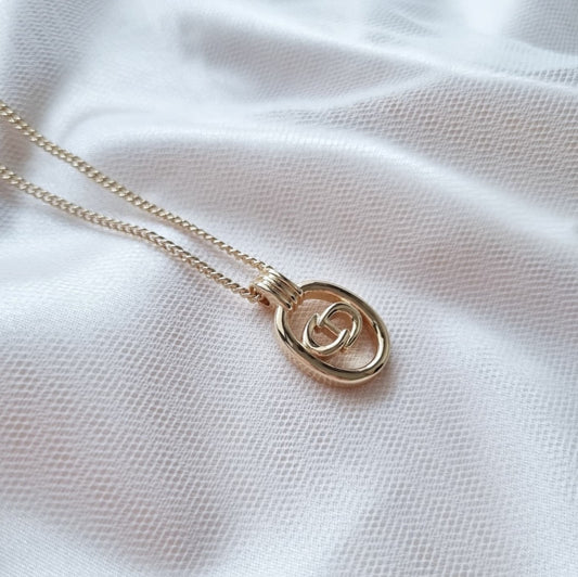 Dior Gold-Toned CD Logo Necklace